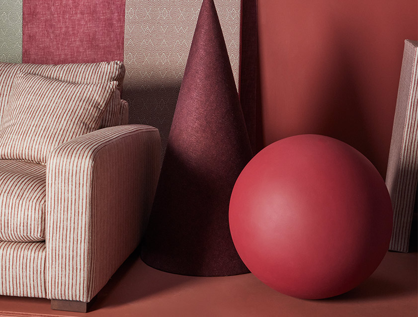 Shapes in shades of red